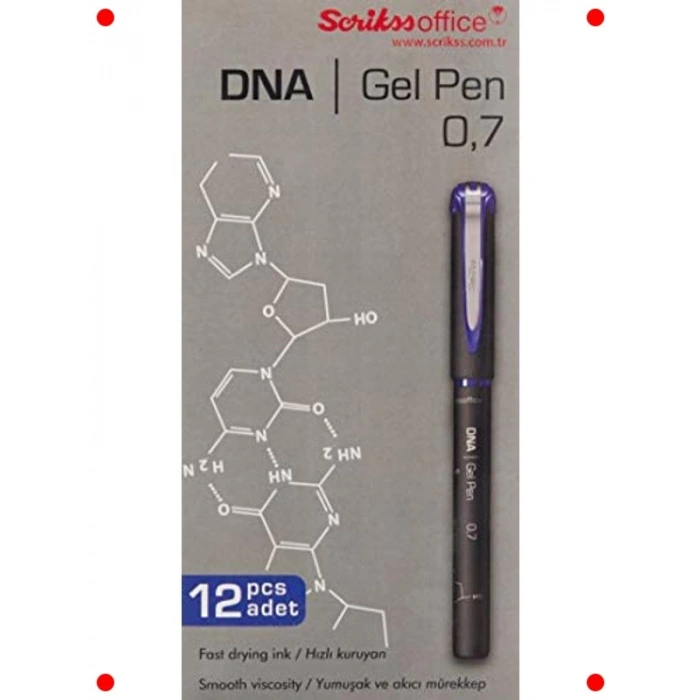 12li Mavi Jel Tükenmez Kalem Seti 0.7 mm