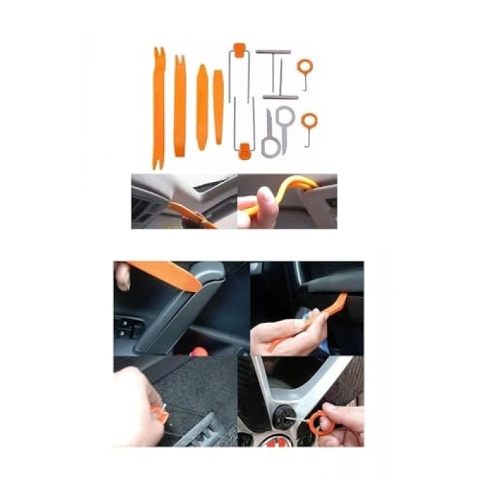 12li Oto Torpido Teyp Kapı Sökme Takma Seti, Pratik Kullanım için