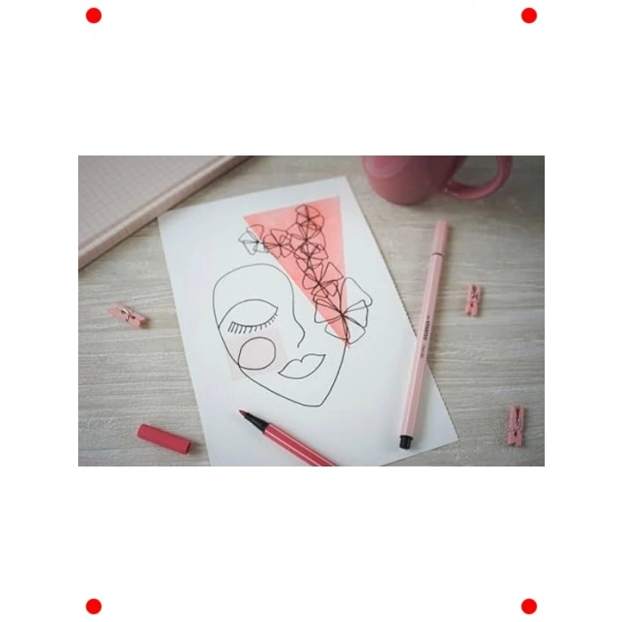 12li Pastel Tonlar Keçe Uçlu Boya Kalemleri Seti