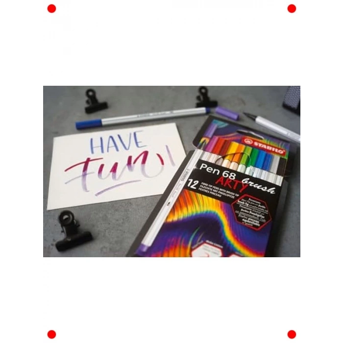 12li Premium Fırça Uçlu Keçeli Kalem Seti