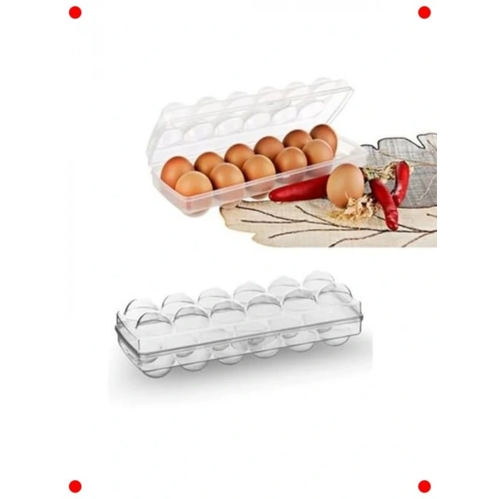 12li Şeffaf Kilitli Yumurta Saklama Kabı Düzenleyici