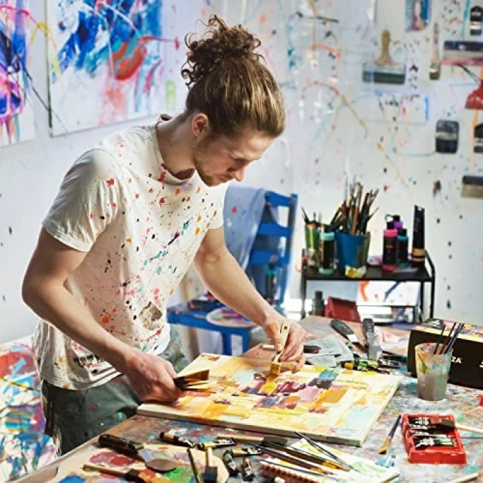 12li Sentetik Fırça Seti - Çeşitli Şekiller