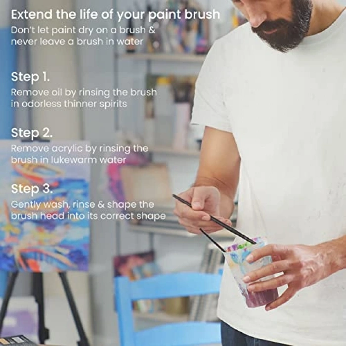 12li Sentetik Fırça Seti - Çeşitli Şekiller