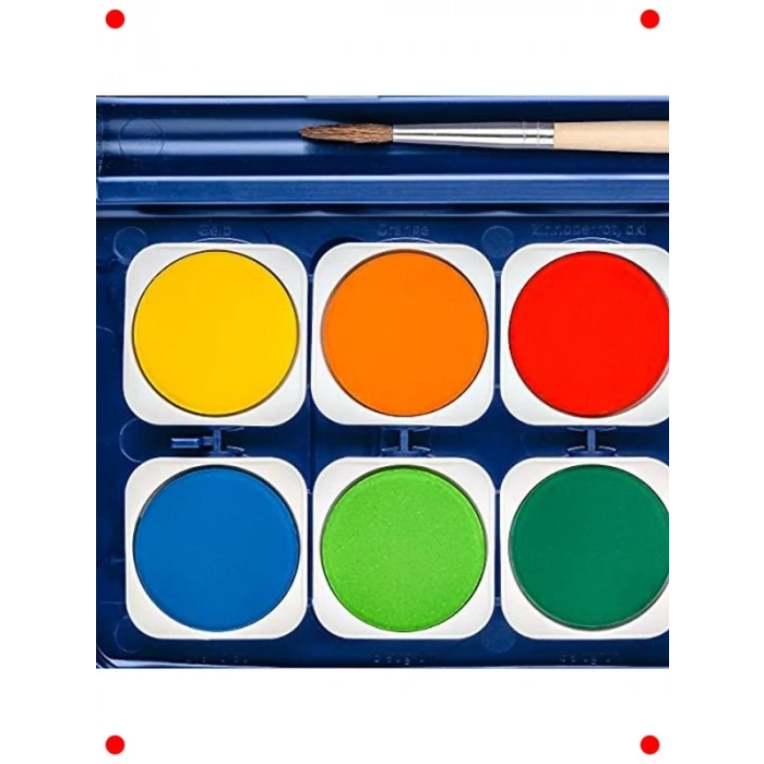 12li Sulu Boya Seti + Opak Beyaz Boya ve Fırça