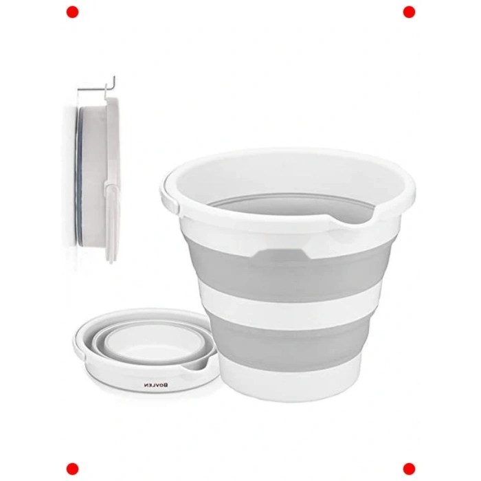 12 Litre Katlanabilir Kova - Çok Amaçlı Gri