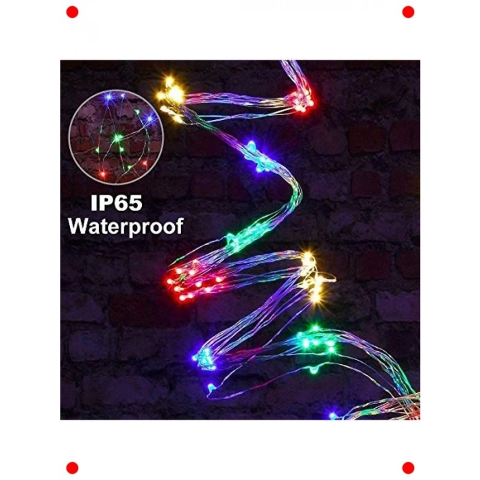 12 Metre RGB Solar Peri LED Bahçe Aydınlatma (8 Mod)