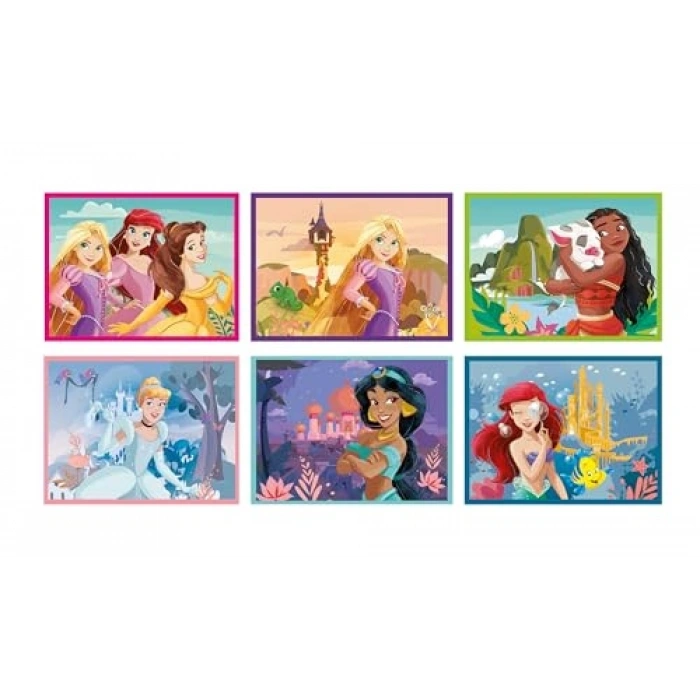 12 Parça Princess Temalı Küp Puzzle, Eğlenceli Aktivite