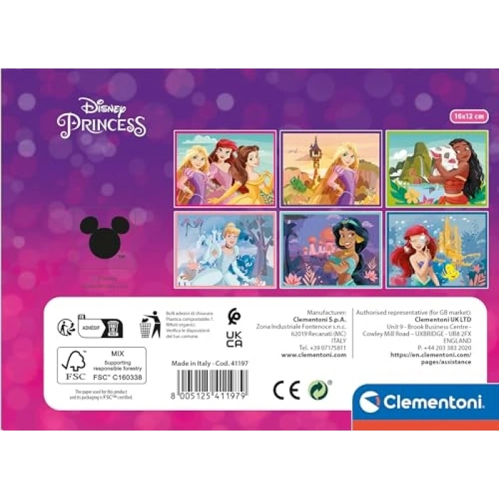 12 Parça Princess Temalı Küp Puzzle, Eğlenceli Aktivite