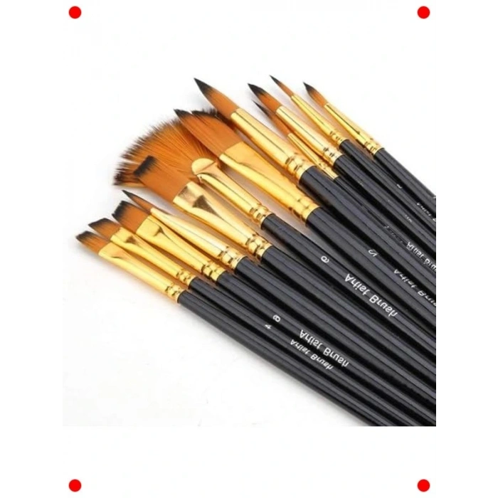 12 Parça Sanat Fırça Seti, Çok Amaçlı
