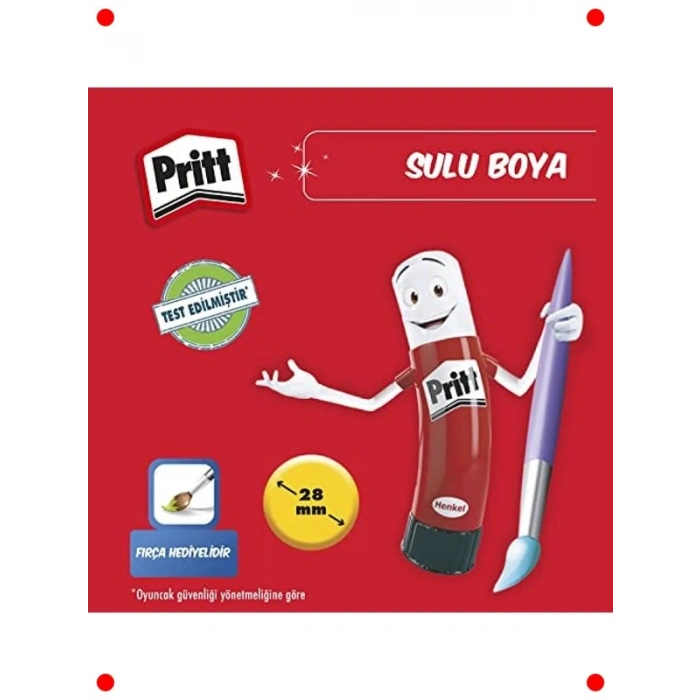 12 Renk Büyük Tablet Suluboya Seti + Fırça