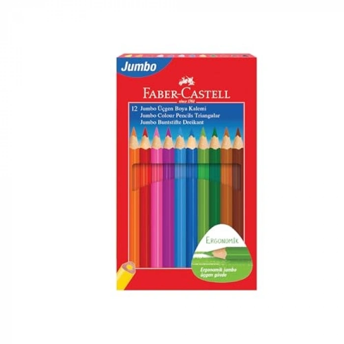 12 Renk Jumbo Kuru Boya Seti: Kolay Tutuş