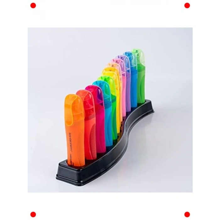 12 Renkli Fosforlu Kalem Seti