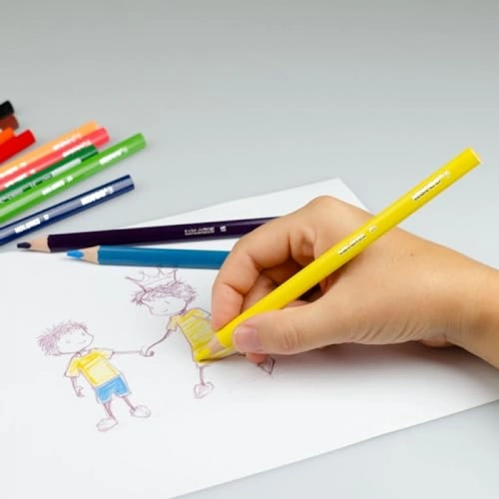 12 Renkli Jumbo Kalem Seti, 3lü Paket