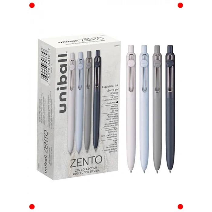 12 Siyah Jel Mürekkep Roller Kalem Seti