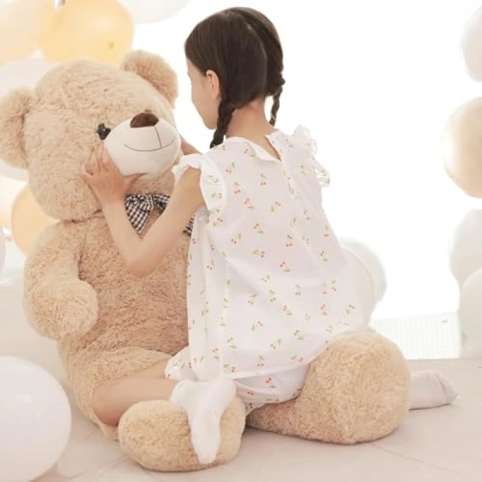 120 cm Boyutunda Peluş Papyonlu Ayı, Sevgiliye Hediye