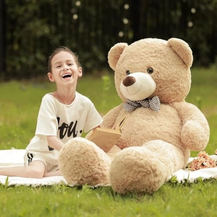 120 cm Boyutunda Peluş Papyonlu Ayı, Sevgiliye Hediye