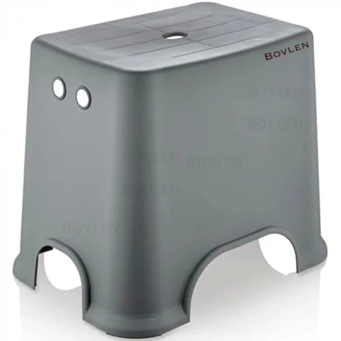 120 Kg Taşıma Kapasiteli Kaydırmaz Banyo Taburesi, Antrasit