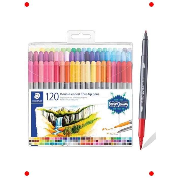 120li Çift Taraflı Sanat Keçeli Kalem Seti