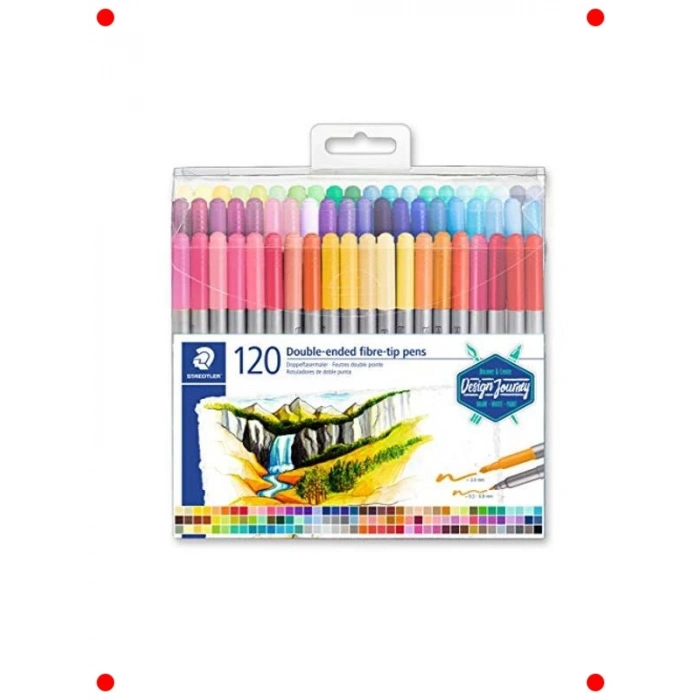 120li Çift Taraflı Sanat Keçeli Kalem Seti