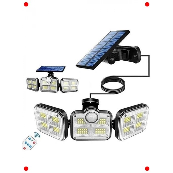 122 LED Solar Bahçe Aydınlatma - Hareket Sensörlü