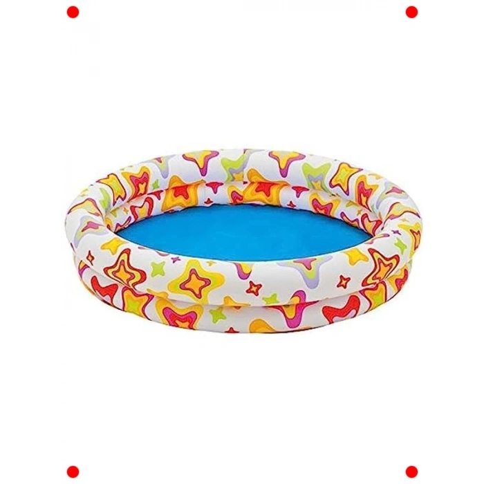 122cm Şeffaf Meyve Desenli İki Bölmeli Şişme Havuz