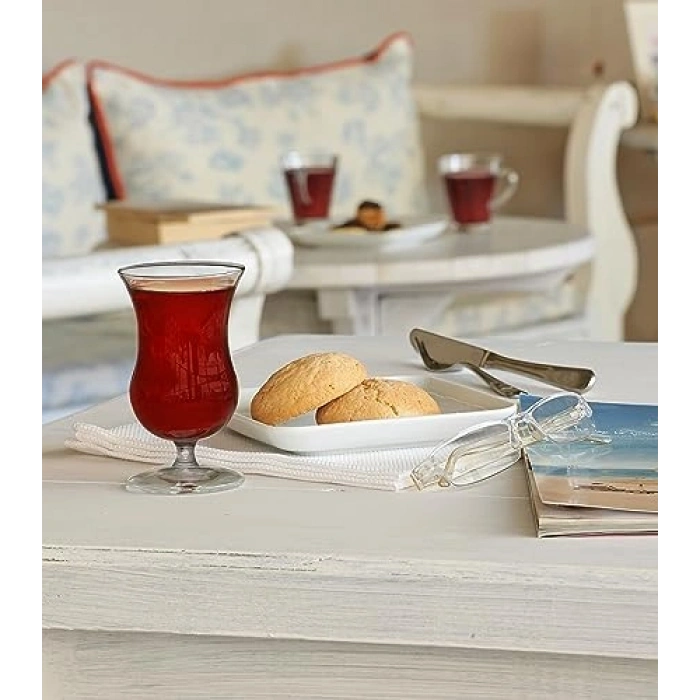 125 cc 4lü Hediye Çay Bardağı Seti, Pencereli Kutu ile