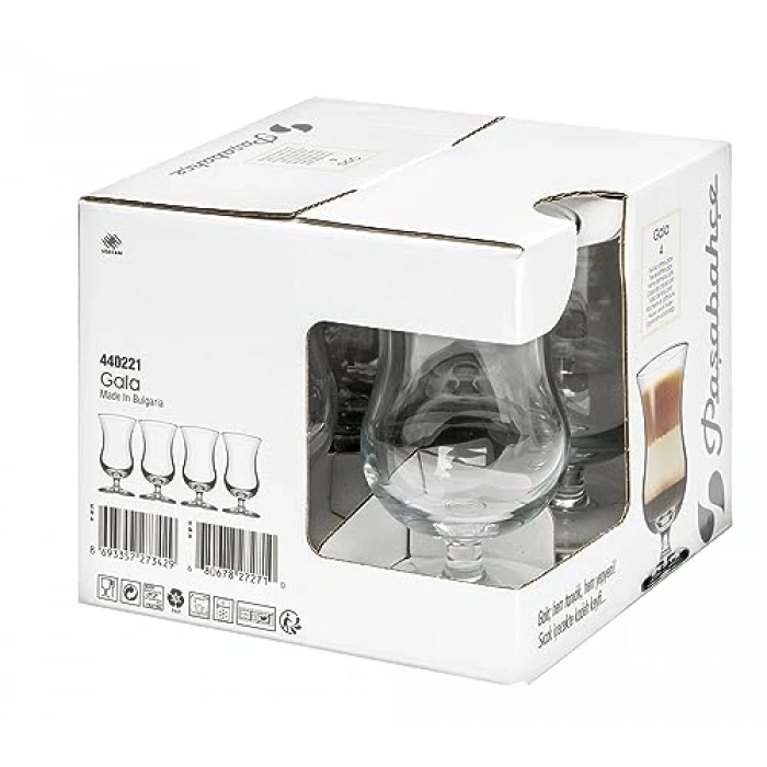 125 cc 4lü Hediye Çay Bardağı Seti, Pencereli Kutu ile