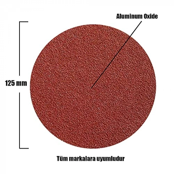 125 mm spiral zımpara, 60 adet karma paket