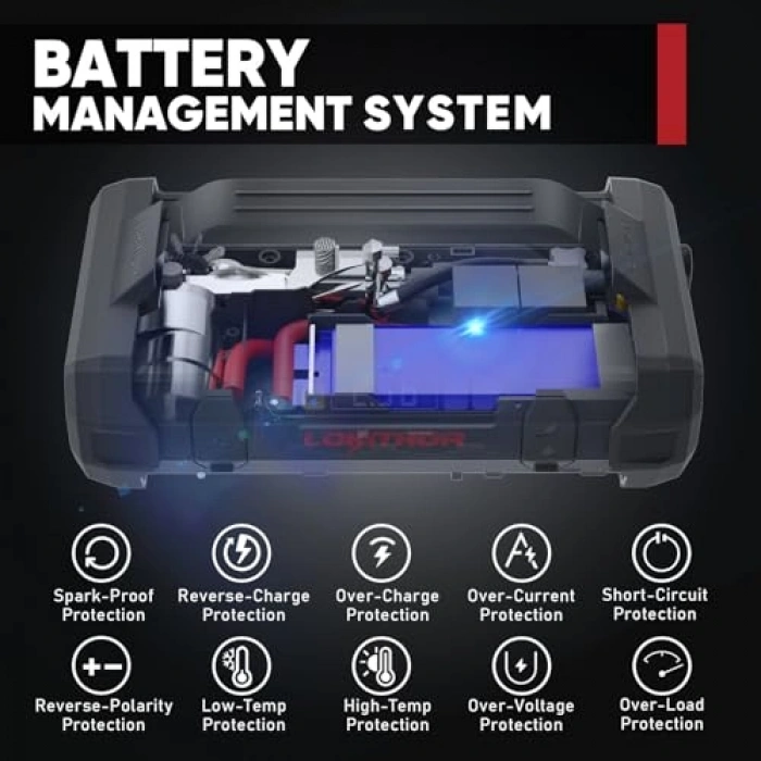 12V 2000Amp Akıllı Akü Takviye Seti - Pompa ve LED Lamba ile