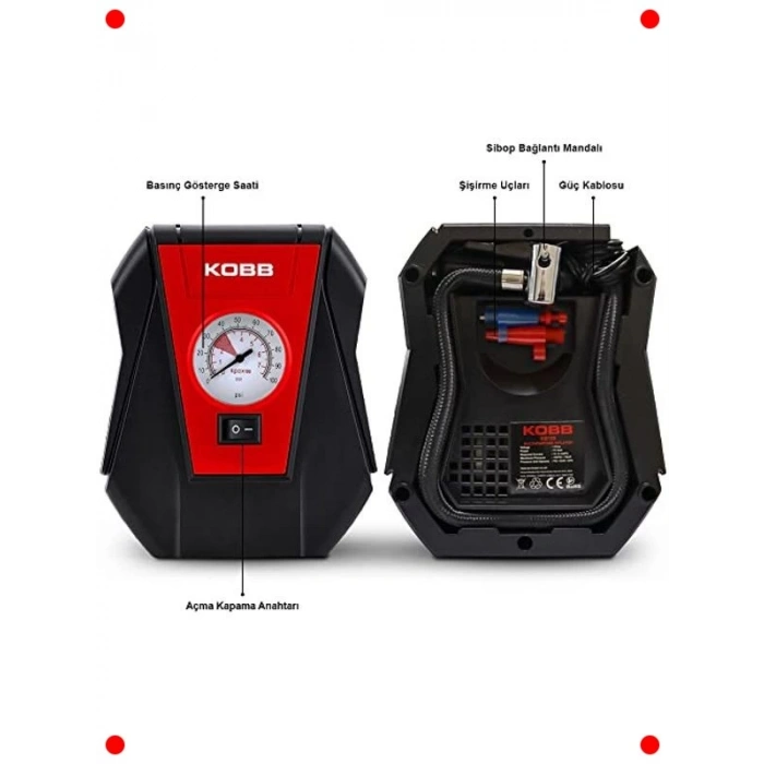 12V Analog Lastik Şişirme Pompası (100 PSI)