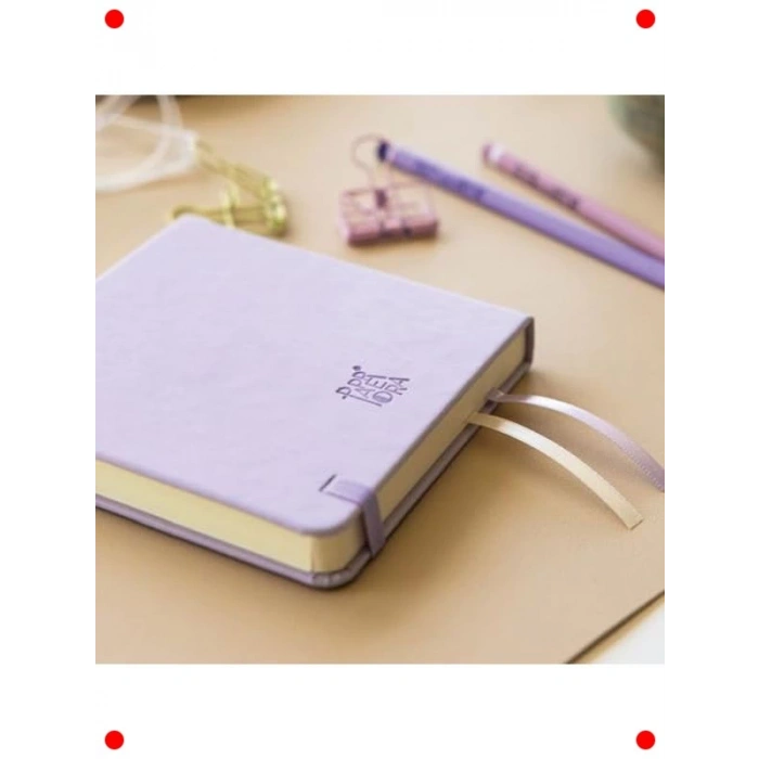 12x12 cm Kare Sert Kapak Eskiz Defteri - Lila