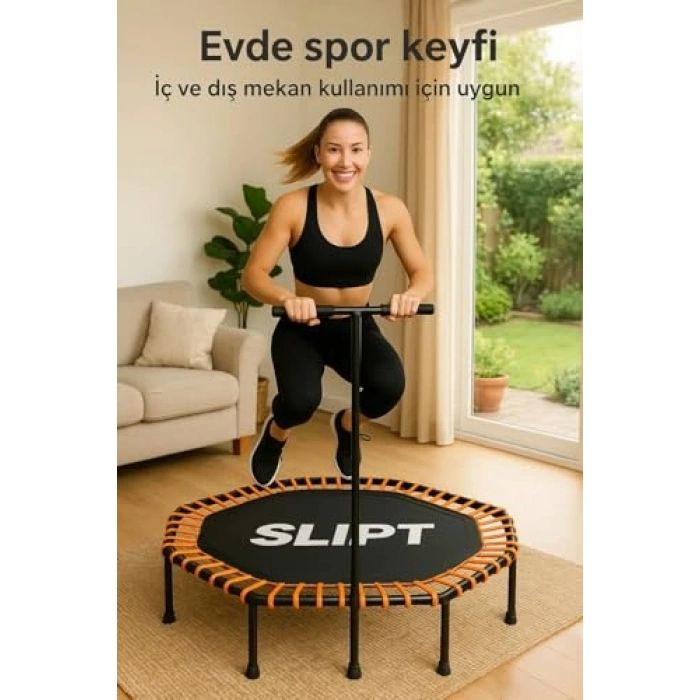 135 cm Boyunda Altıgen Step Trambolin, Siyah ve Turuncu