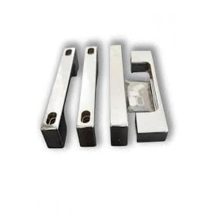 140mm Cam Duşakabin Kulp, 2 Kapaklık Krom Tasarım