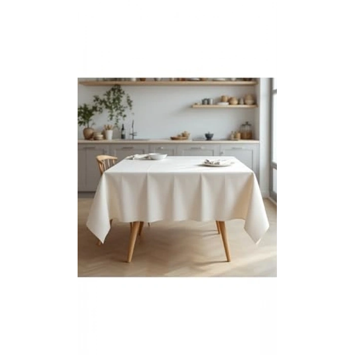 140x180 cm Doğal Keten Masa Örtüsü