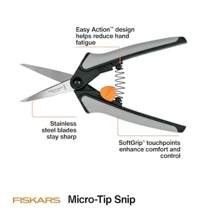 15 ADET Paslanmaz Çelik Budama Snip Seti Softgrip Kollar ile