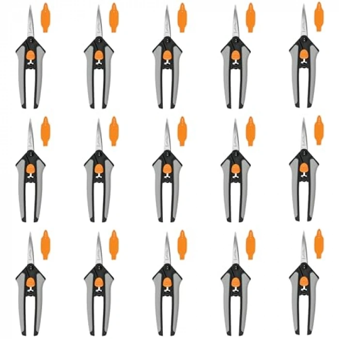 15 ADET Paslanmaz Çelik Budama Snip Seti Softgrip Kollar ile