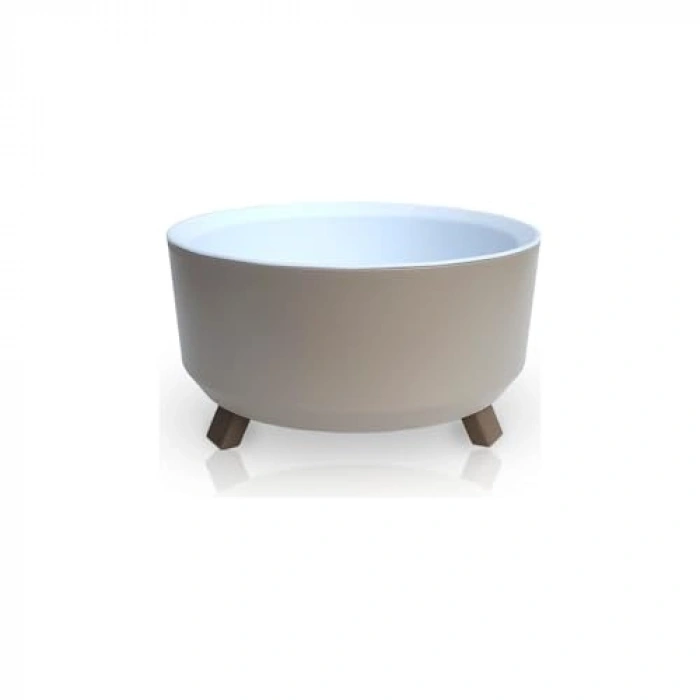 15 cm Orbita Saksı, 0,7 Litre Kapasiteli Delikli Süzgeçli Bej Renk