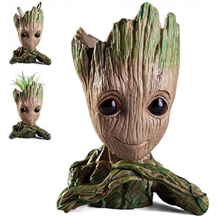 15 Cm PLA Plastik Saksı Figürü, Baby Groot Tasarımı