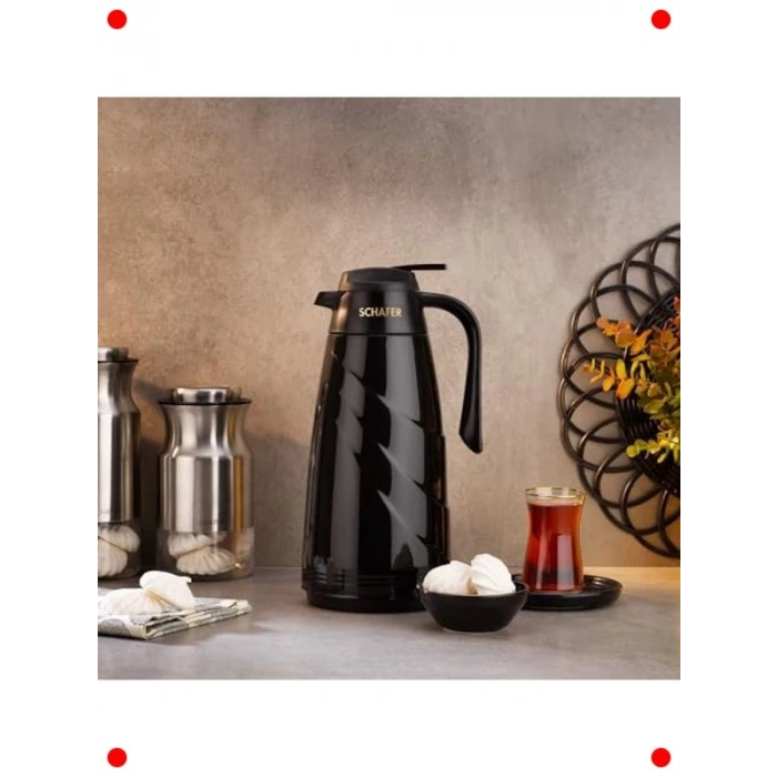 1.5 L Cam Termos - Siyah