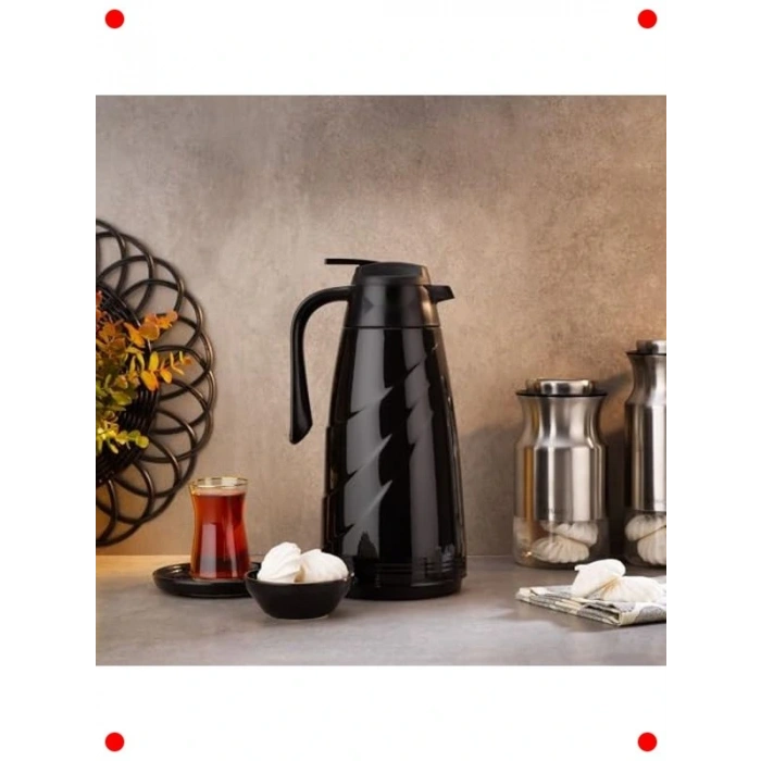 1.5 L Cam Termos - Siyah