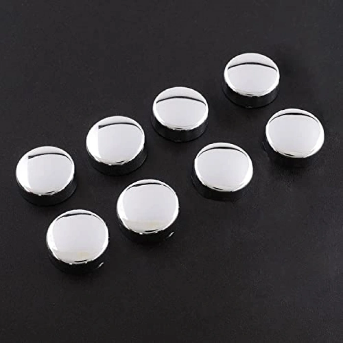 15 mm Parlak Krom Vida Kapağı Kapatıcı, 50 Adet