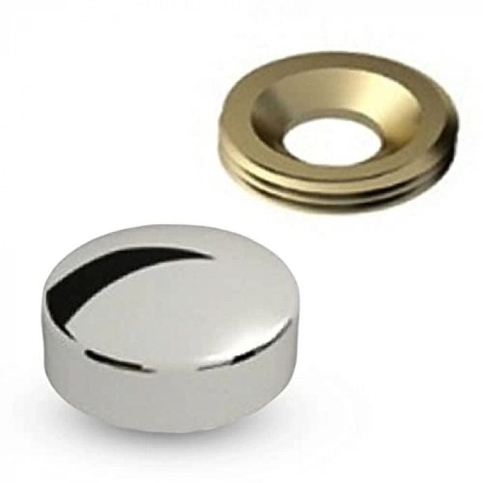 15 mm Parlak Krom Vida Kapağı Kapatıcı, 50 Adet