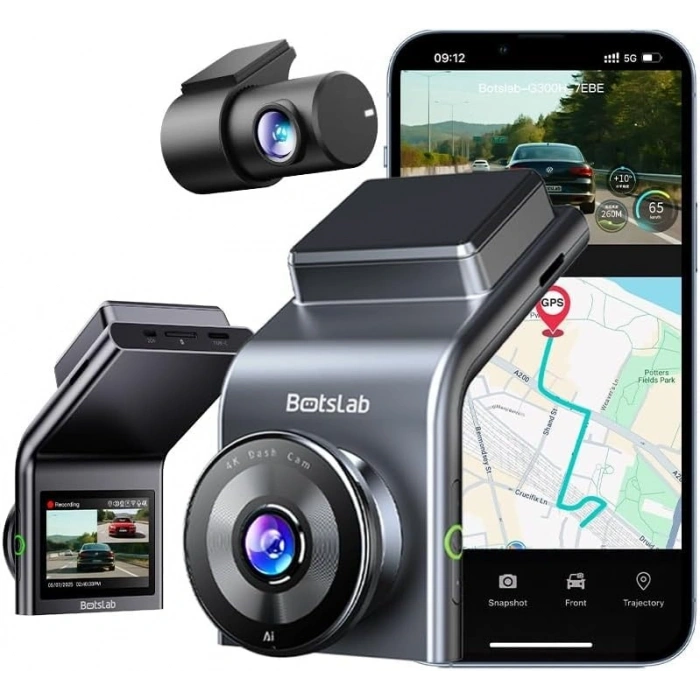 150° Geniş Açı Gece Görüşlü Araç İçi Kamera, GPS ve WiFi