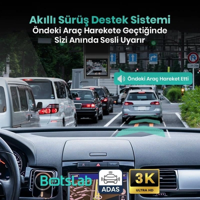 150° Geniş Açı Gece Görüşlü Araç İçi Kamera, GPS ve WiFi