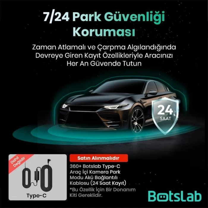 150° Geniş Açı Gece Görüşlü Araç İçi Kamera, GPS ve WiFi