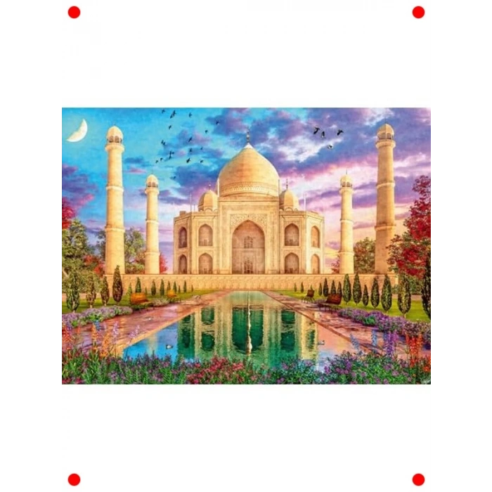 1500 Parça Tarihi Yapı Puzzle - Tac Mahal Manzarası