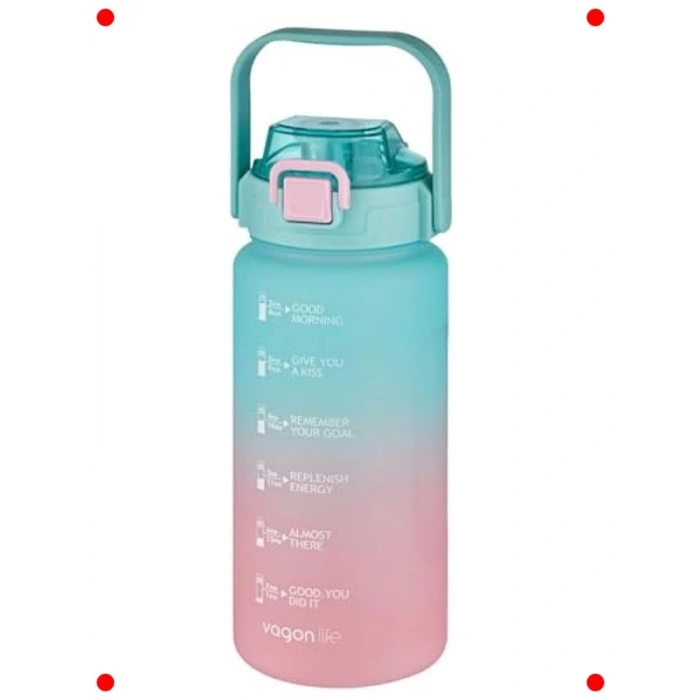 1500ml Motivasyon Matarası - Pipetli/Pipetsiz Kullanım