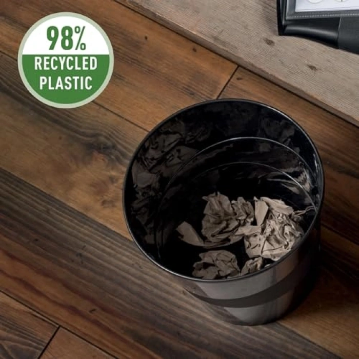 15L kapasiteli siyah çöp kovası, ev ve ofis için kullanışlı