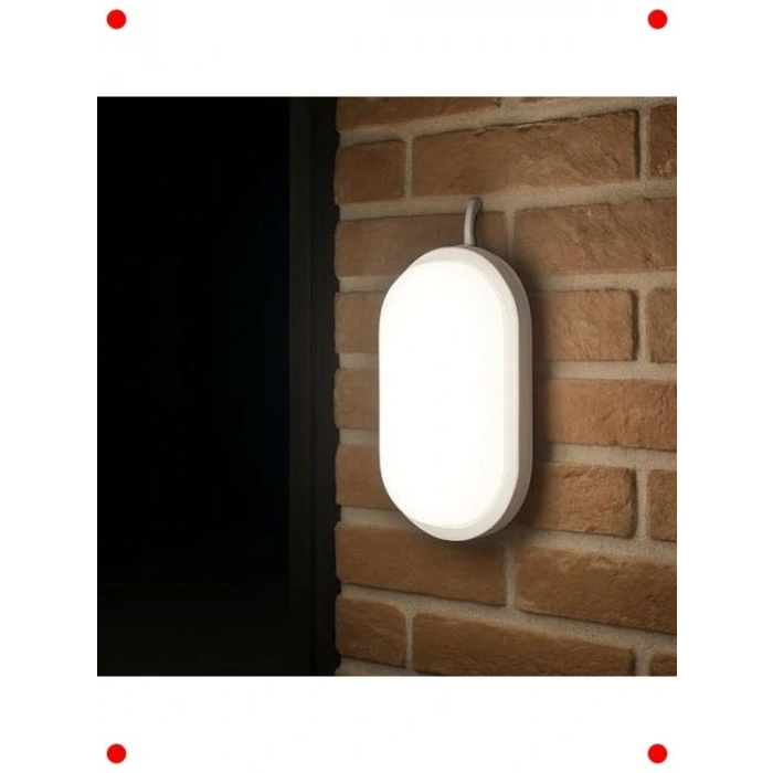 15W Oval  Tan/Duvar Lambası (IP65, 6500K)