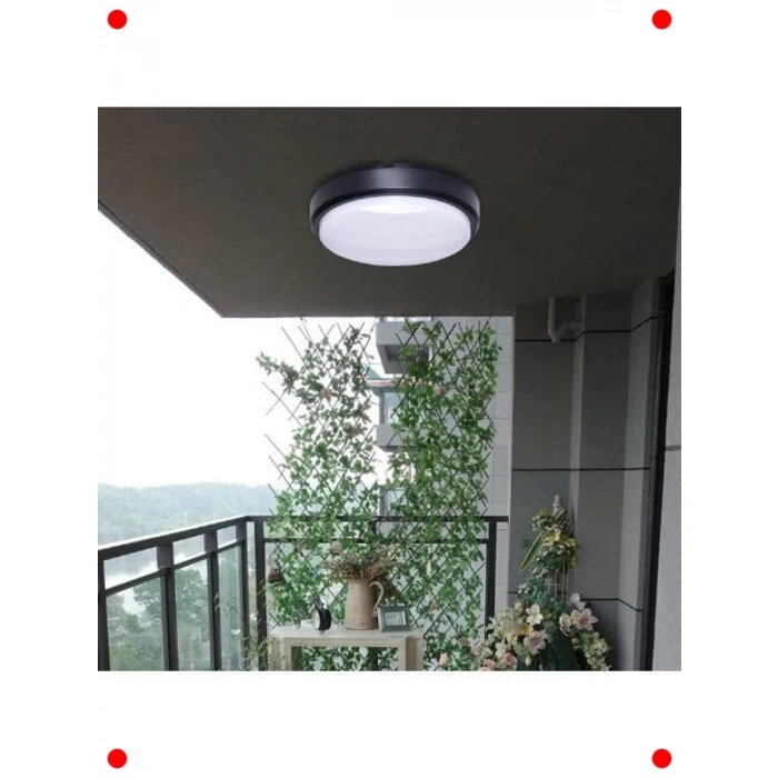 15W Siyah LED Nem & Su Geçirmez Dış Mekan Lamba